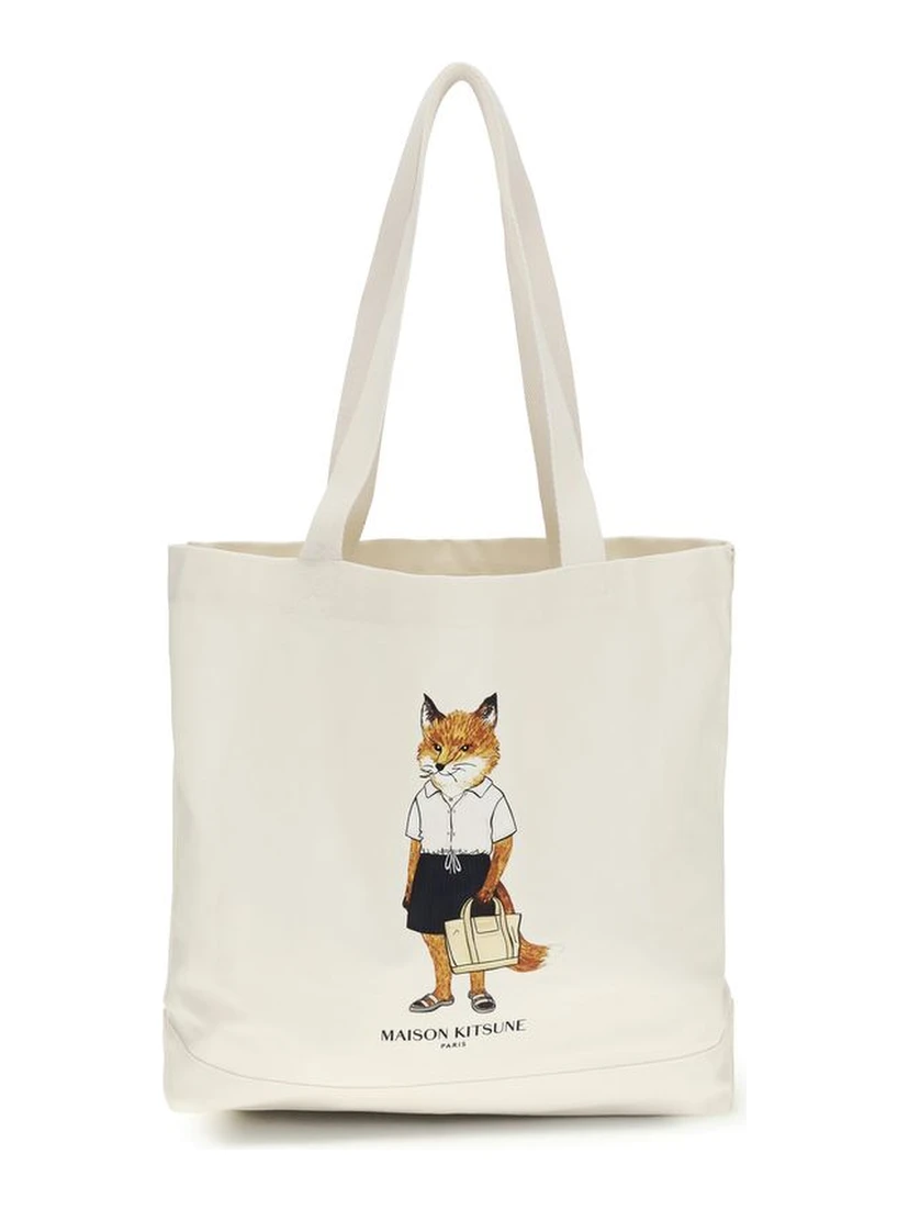 Beige Cotton Handbag