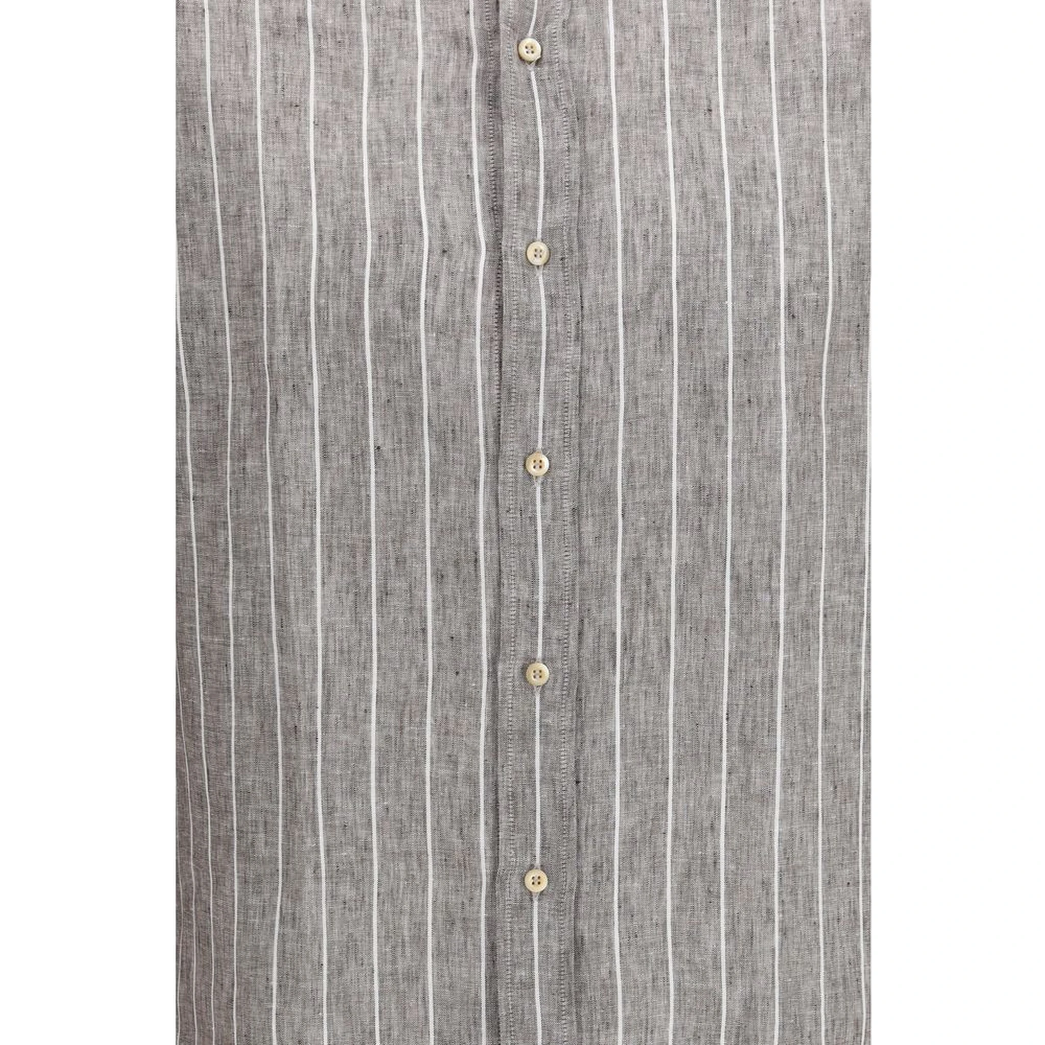 Beige Linen Dress Shirt