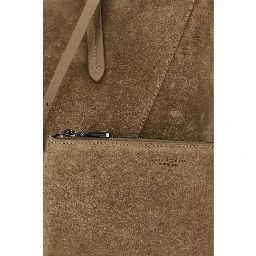 Beige Calf Leather Bos Taurus Shoulder Bag