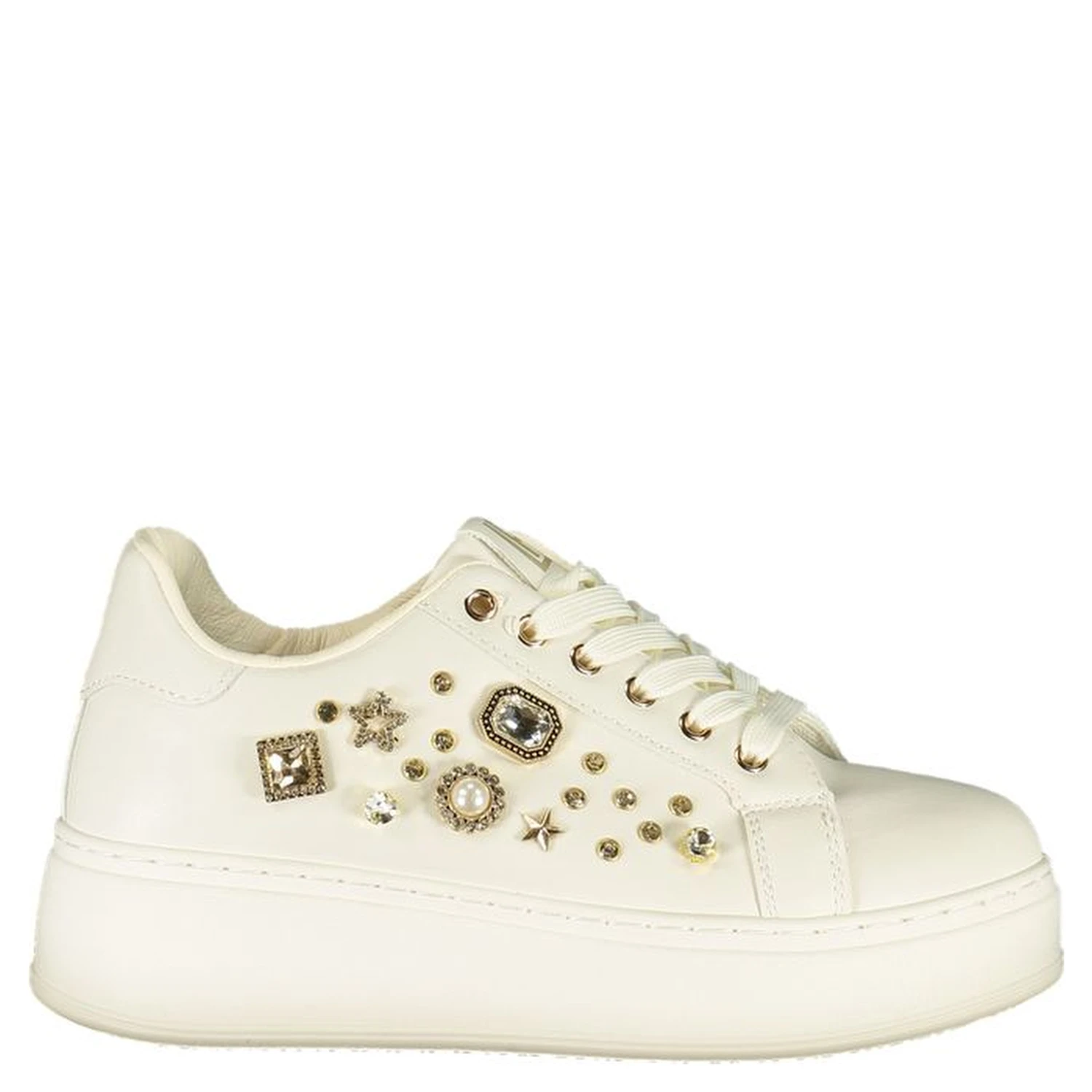 Bianco Polyurethane Women Sneaker