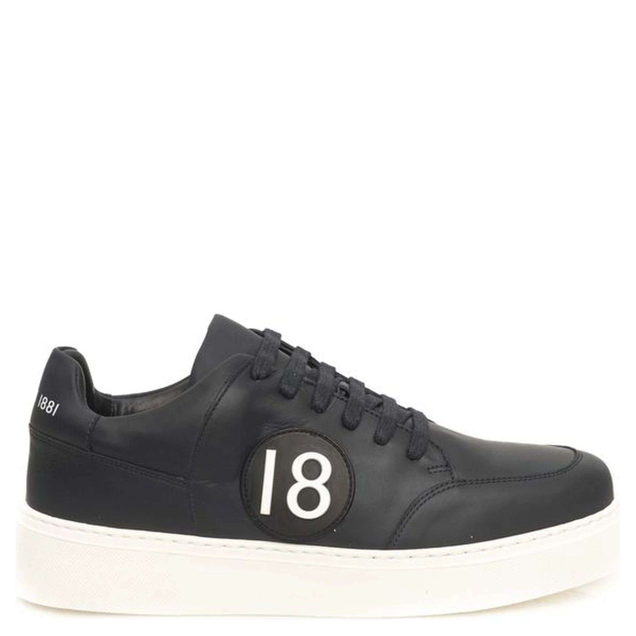 Blue Cowhide Men Sneaker