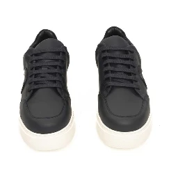 Blue Cowhide Men Sneaker