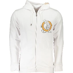 White Cotton Men Sweatshirt