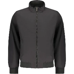 Black Polyester Bomber
