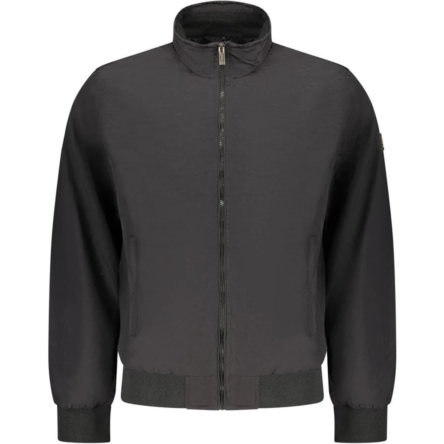 Black Polyester Bomber