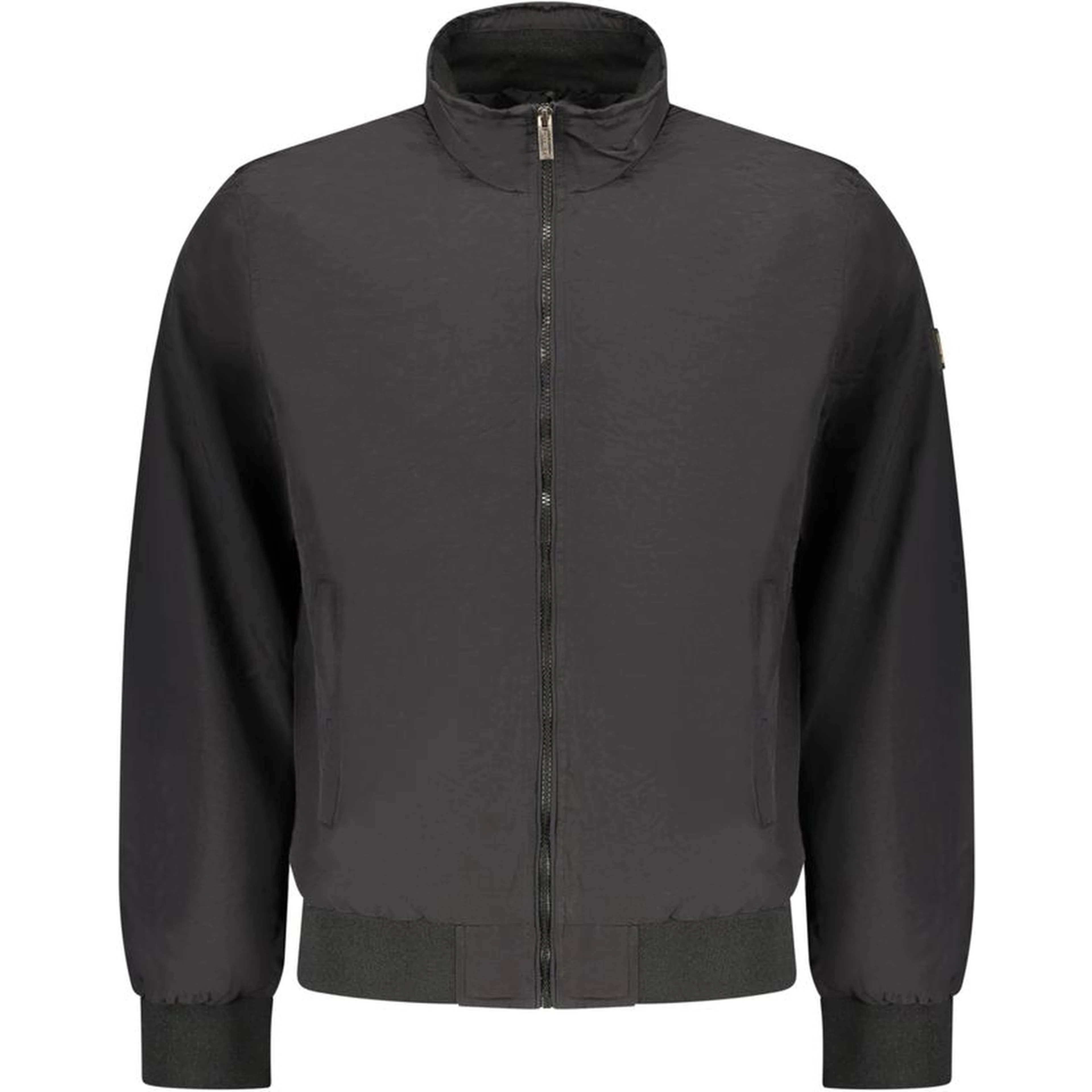 Black Polyester Bomber