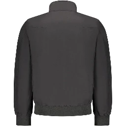Black Polyester Bomber