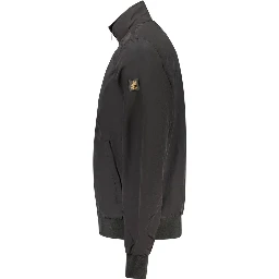 Black Polyester Bomber