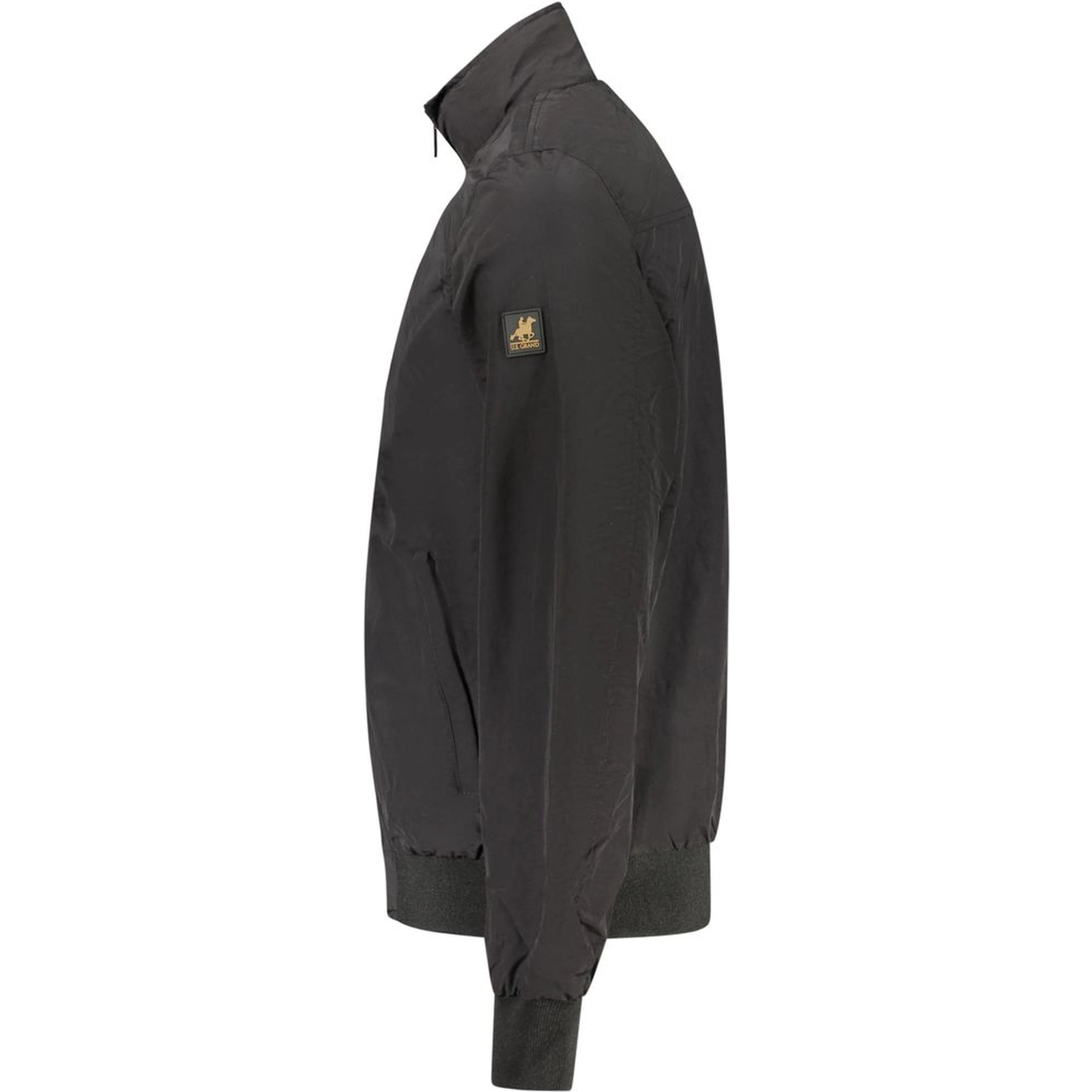 Black Polyester Bomber