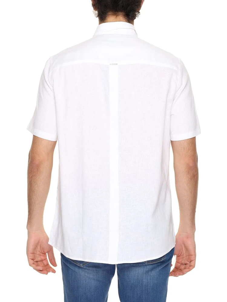 White Linen Shortsleeve Shirt alternative
