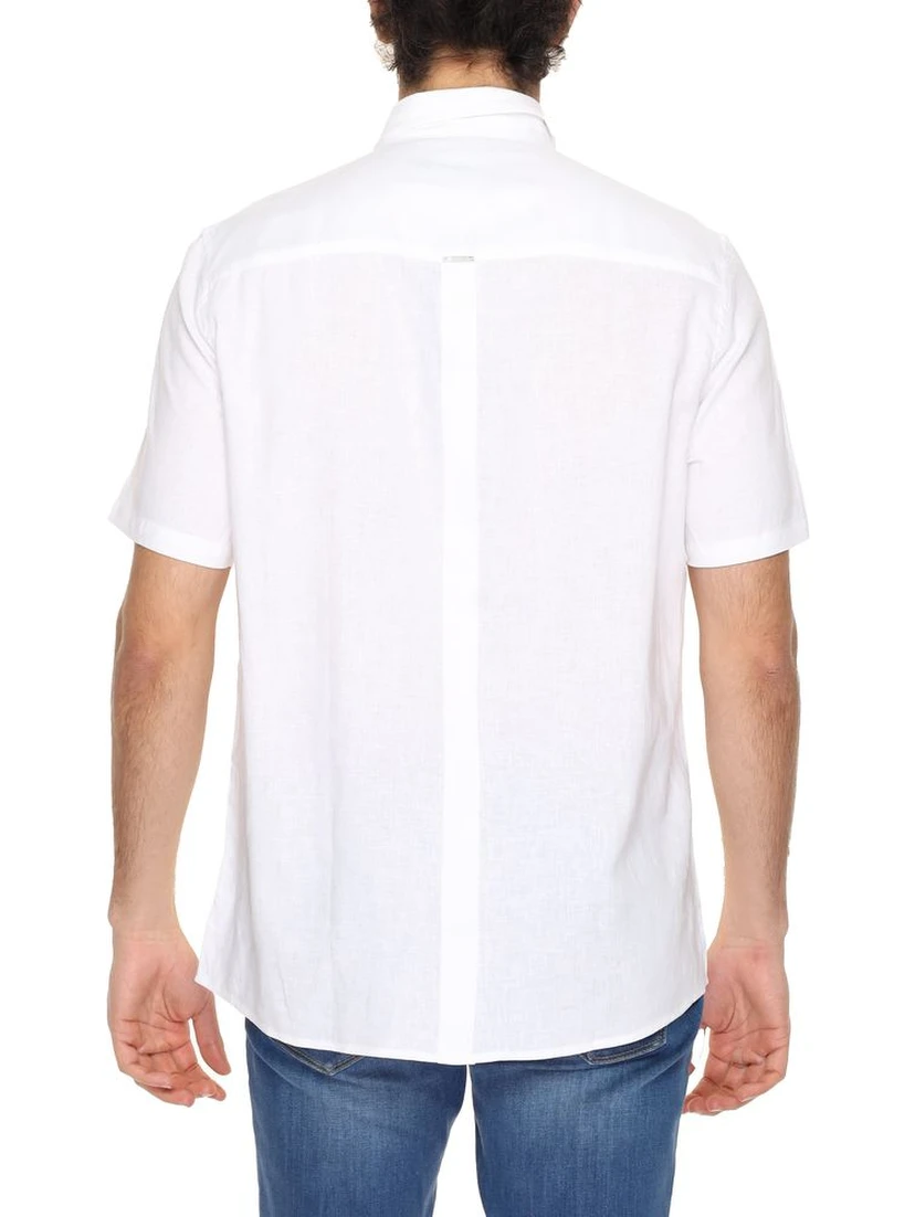 White Linen Shortsleeve Shirt