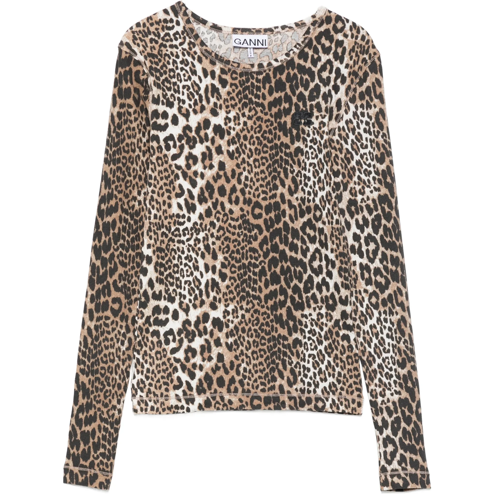 GANNI T-shirts and Polos Brown