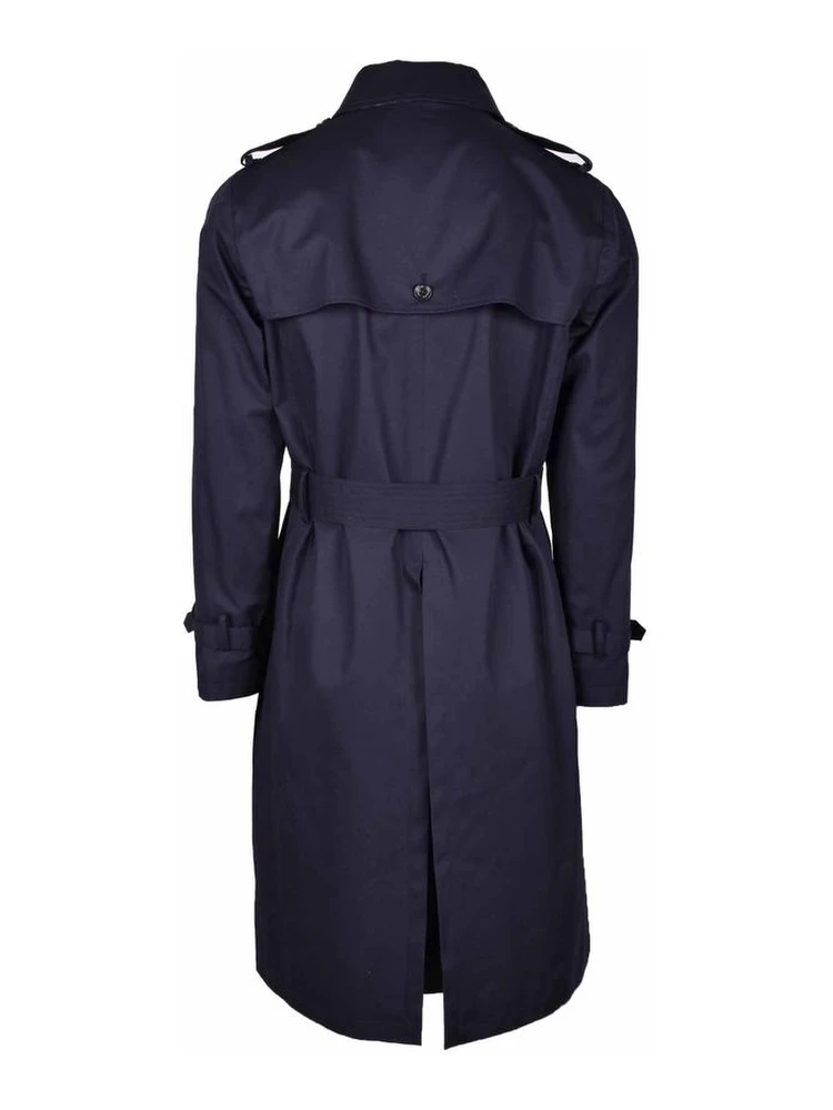 Blue Cotton Men Trench Coat alternative