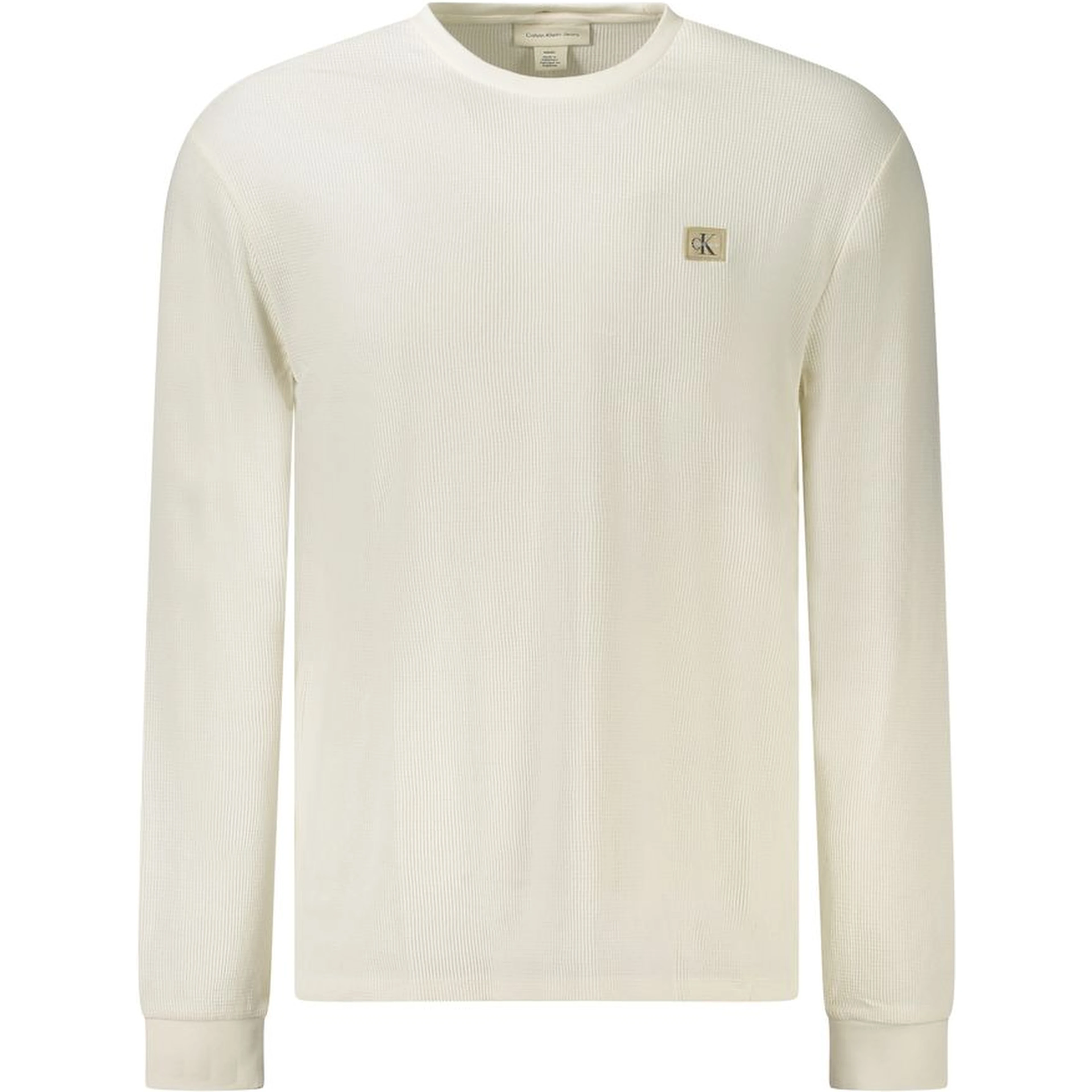 White Cotton Men's Long-Sleeve T-Shirt