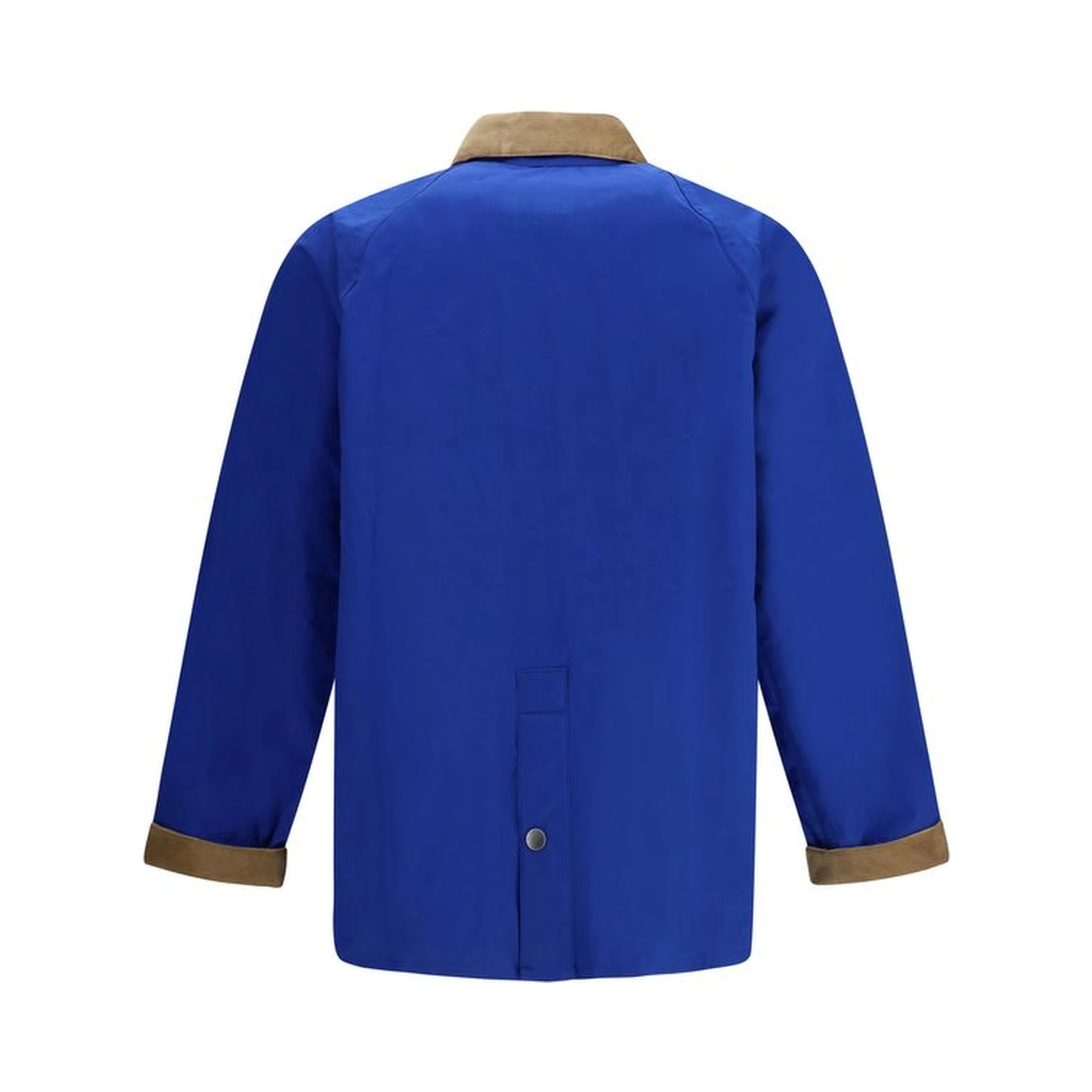 Blue Cotton Full-Length Jacket