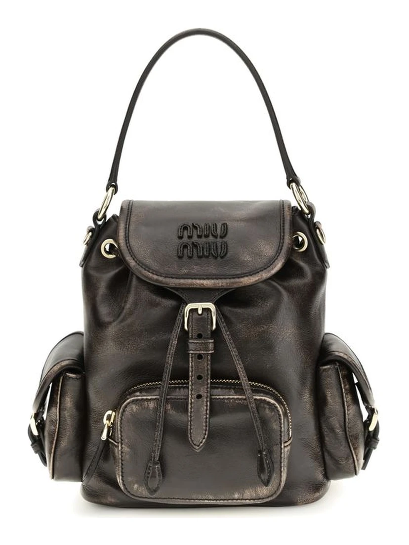 Brown Calf Leather Bos Taurus Backpack