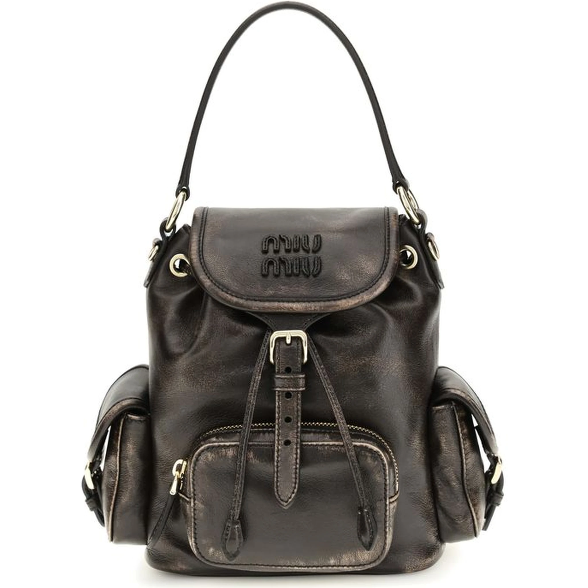 Brown Calf Leather Bos Taurus Backpack