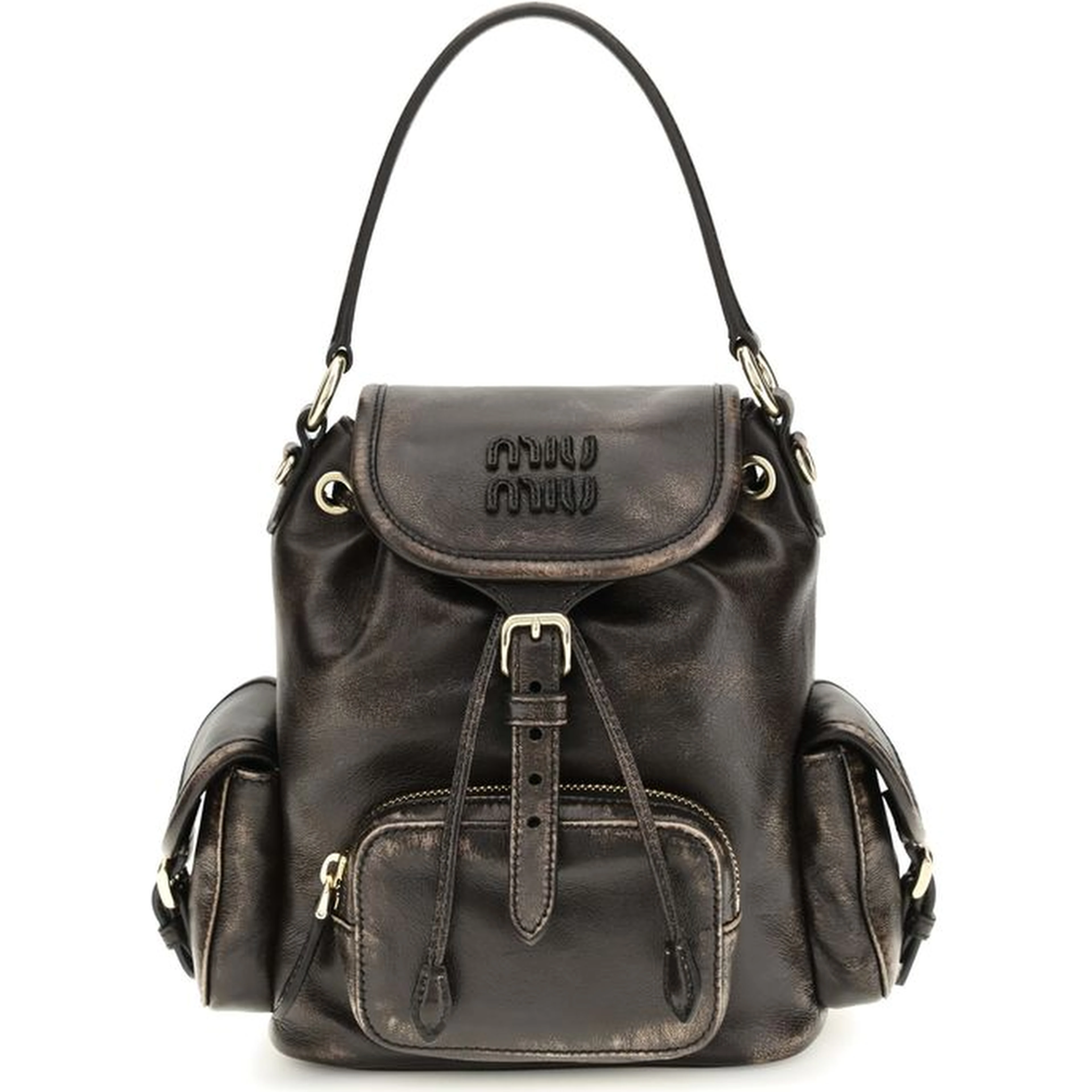 Brown Calf Leather Bos Taurus Backpack