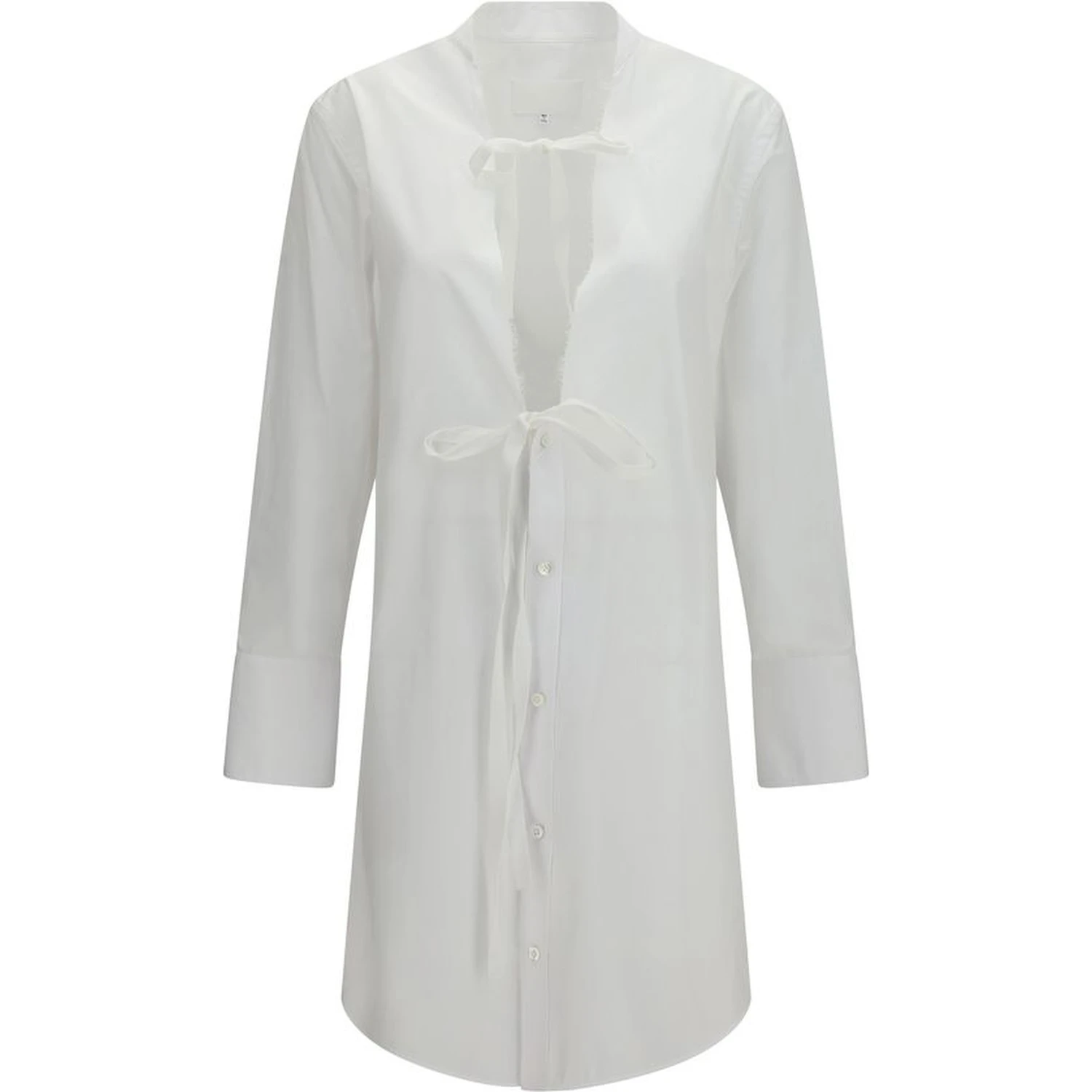 White Cotton Casual Dress