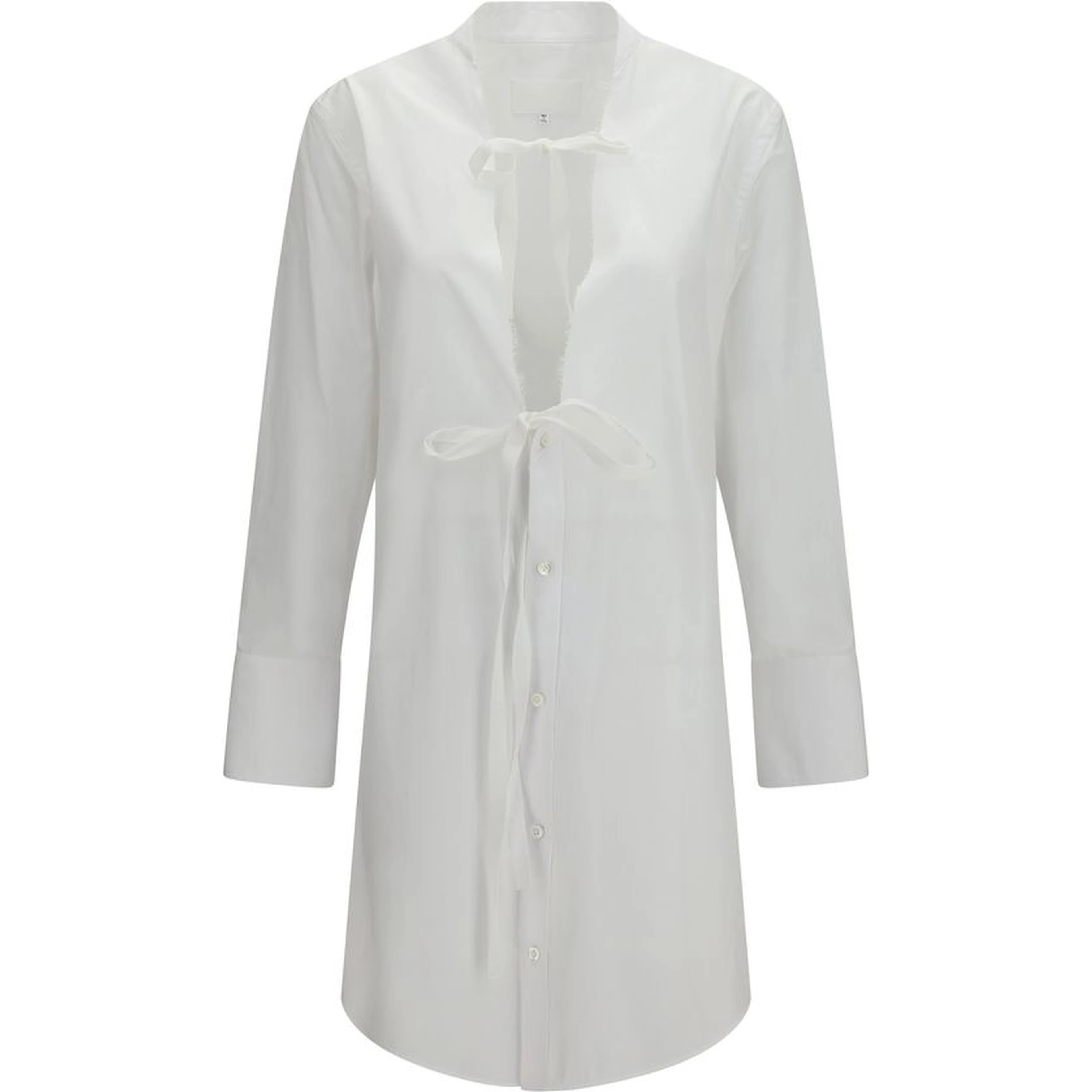 White Cotton Casual Dress