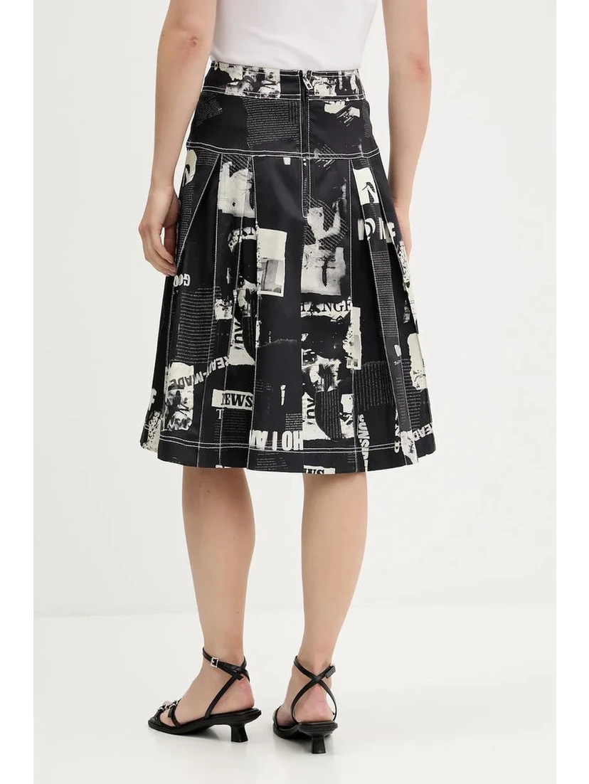 Black Cotton Women's Skirt
