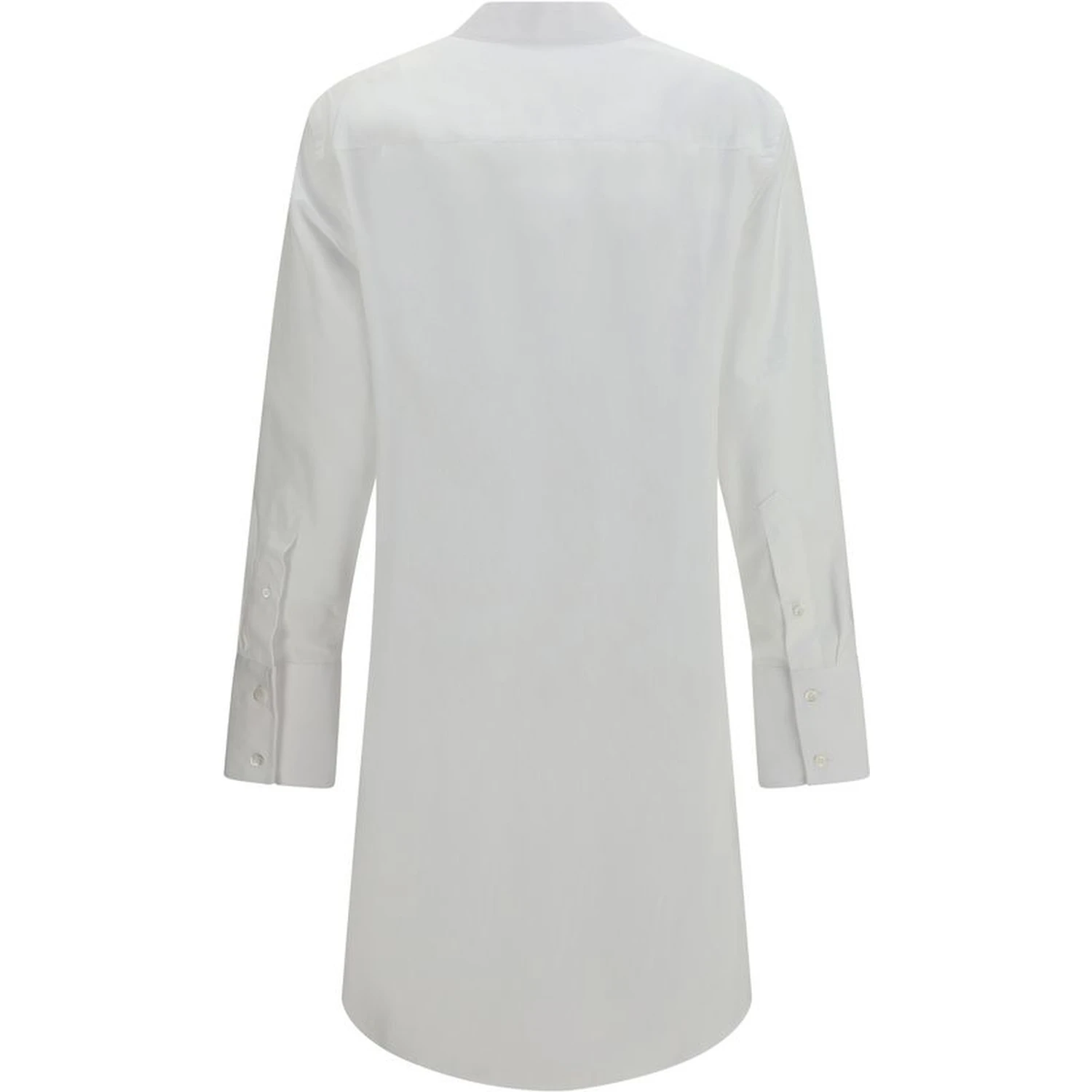 White Cotton Casual Dress