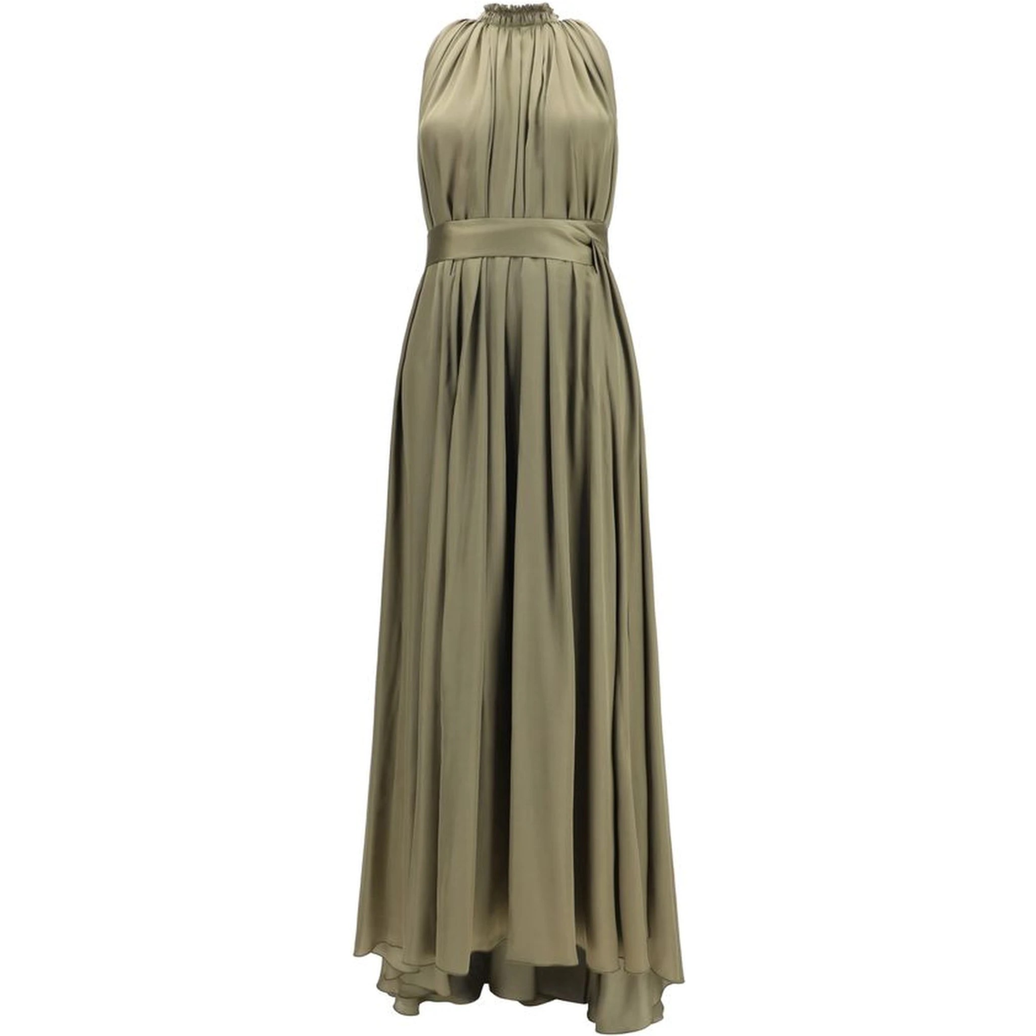 Bicolor Polyester Long Dress