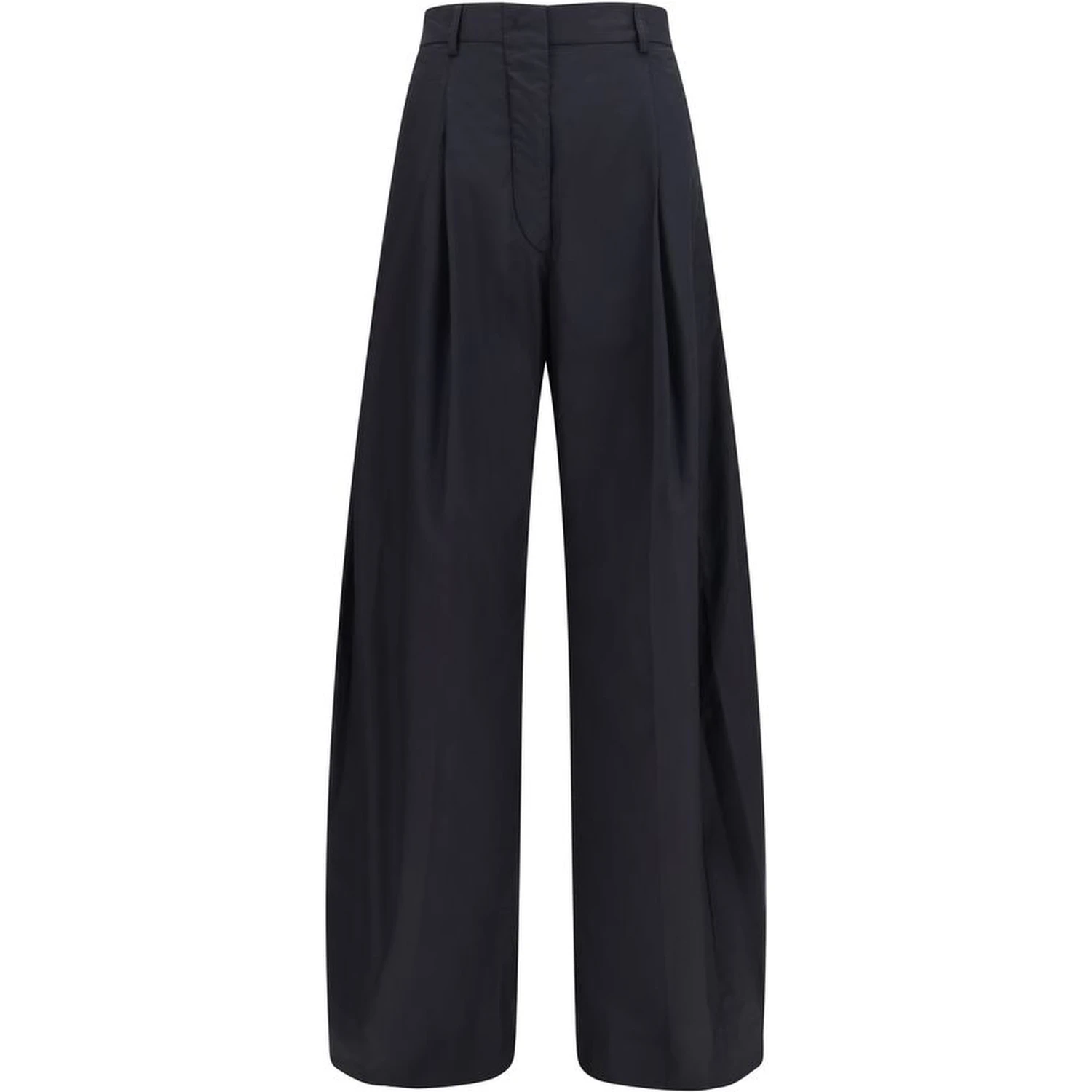 Black Cotton Casual Pants