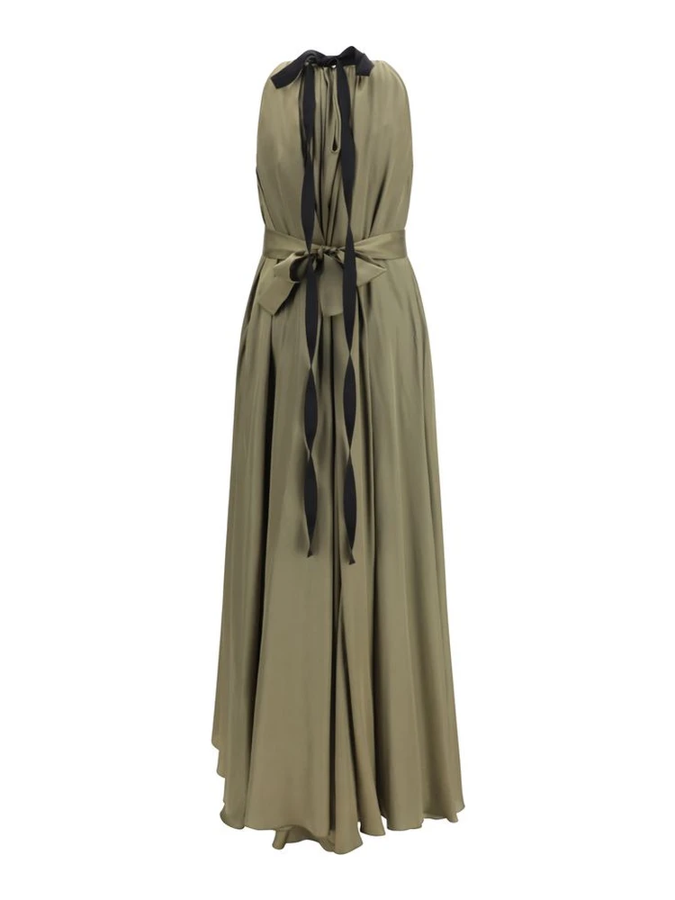 Bicolor Polyester Long Dress alternative