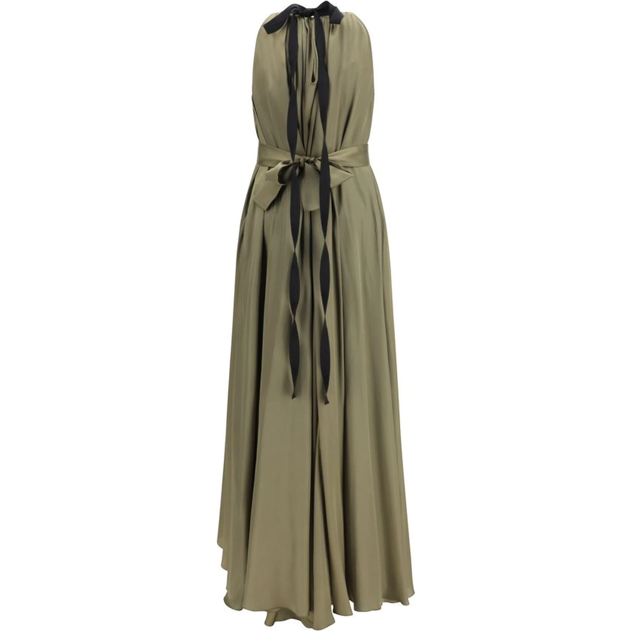 Bicolor Polyester Long Dress