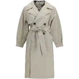 Beige Polyamide Trench Coat