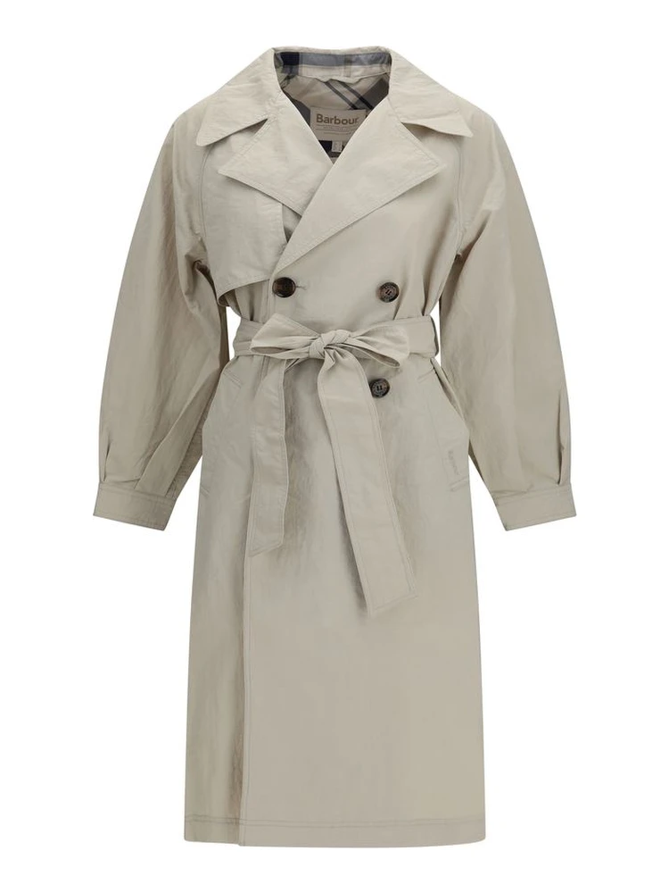 Beige Polyamide Trench Coat