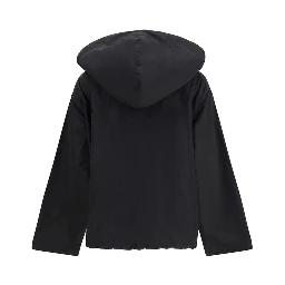 Black Cotton Rain Coat