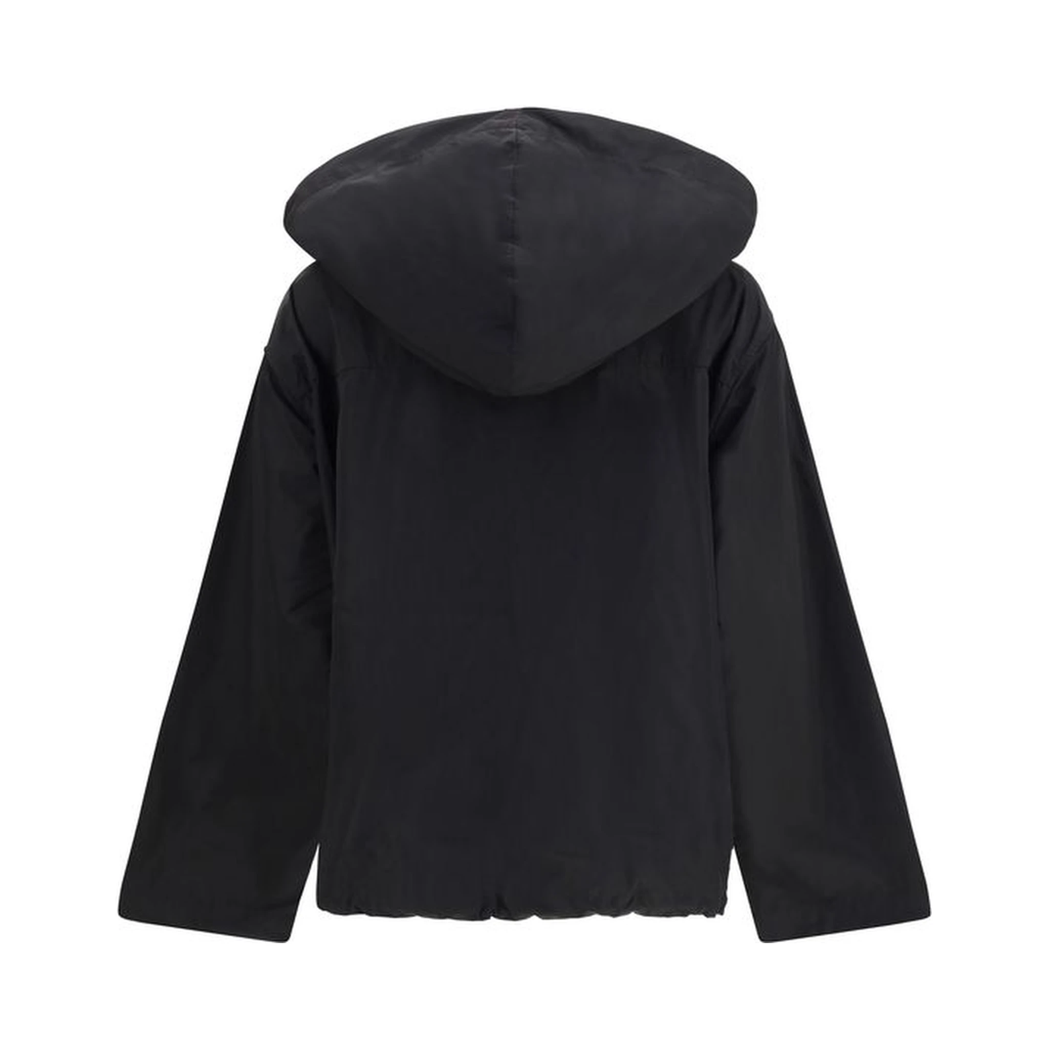 Black Cotton Rain Coat