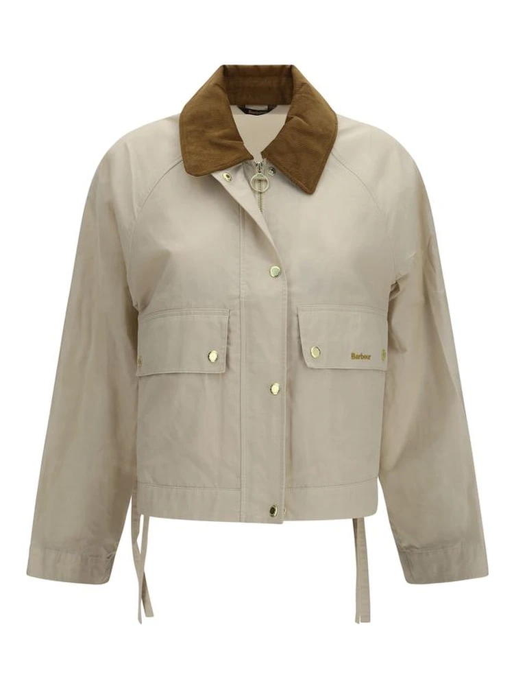Beige Cotton Rain Coat