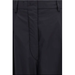 Black Cotton Casual Pants
