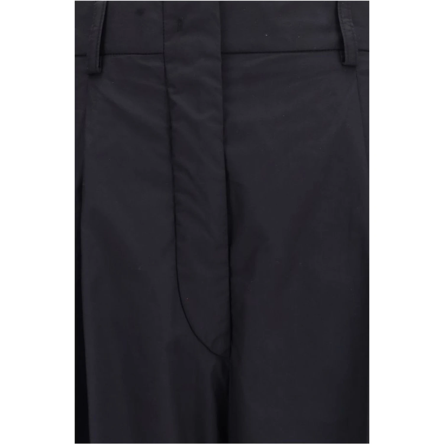 Black Cotton Casual Pants