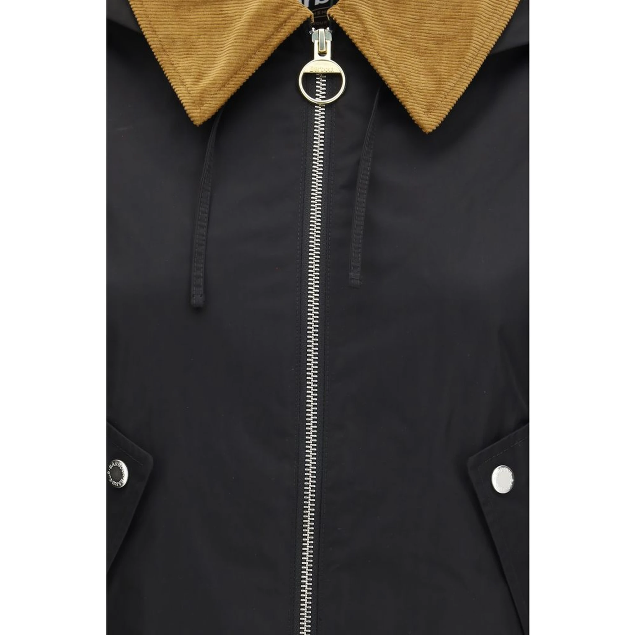 Black Cotton Rain Coat