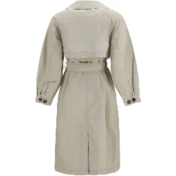 Beige Polyamide Trench Coat