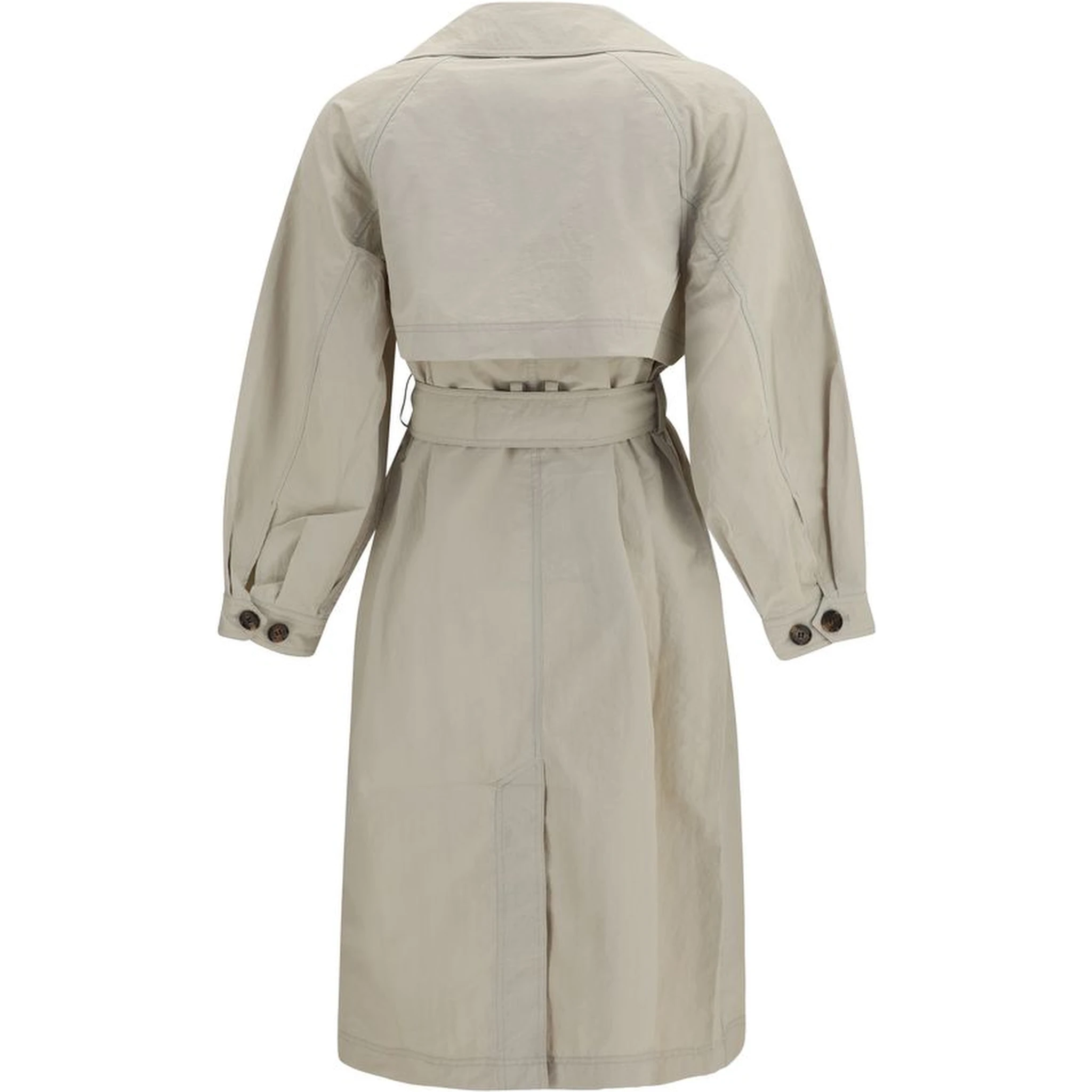 Beige Polyamide Trench Coat