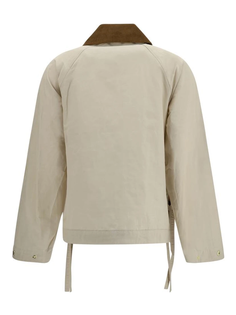 Beige Cotton Rain Coat