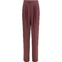 Purple Silk Dress Pants