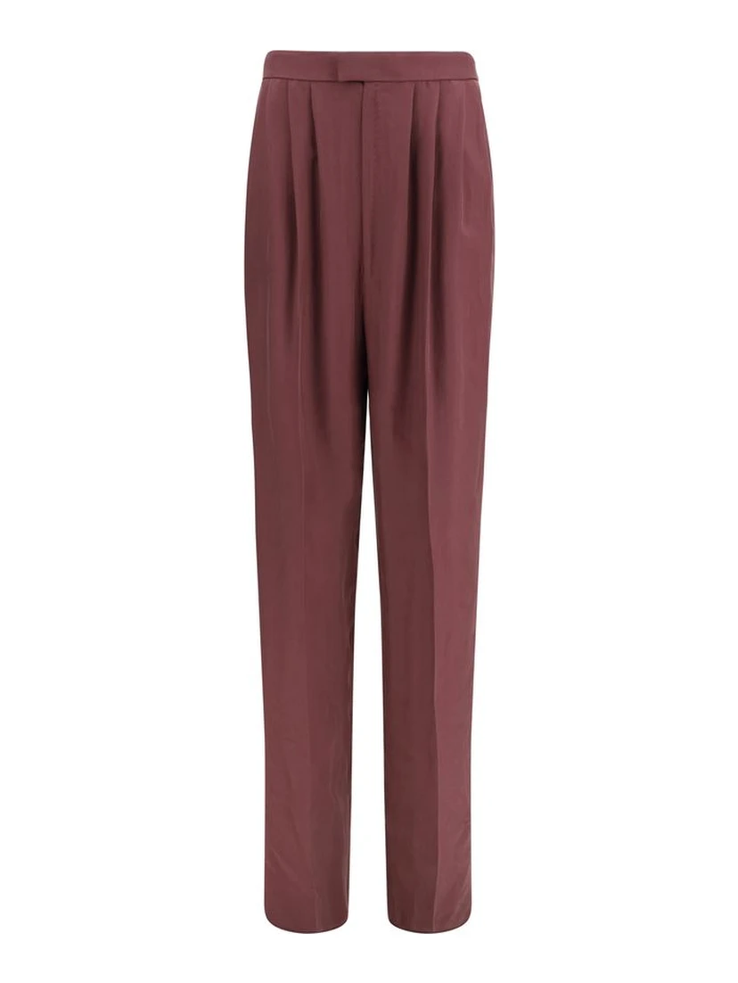 Purple Silk Dress Pants