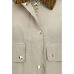 Beige Cotton Rain Coat