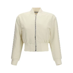 Beige Polyester Bomber