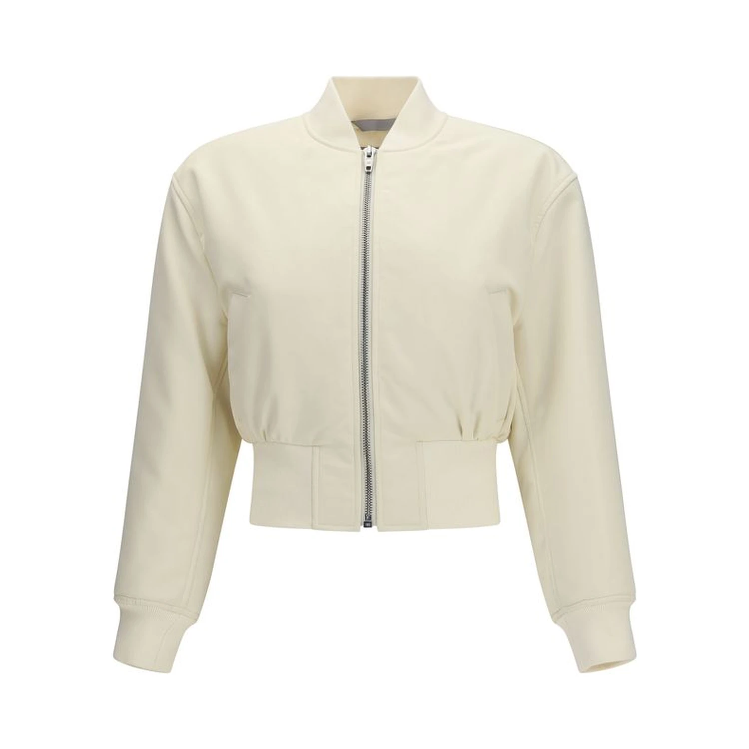 Beige Polyester Bomber