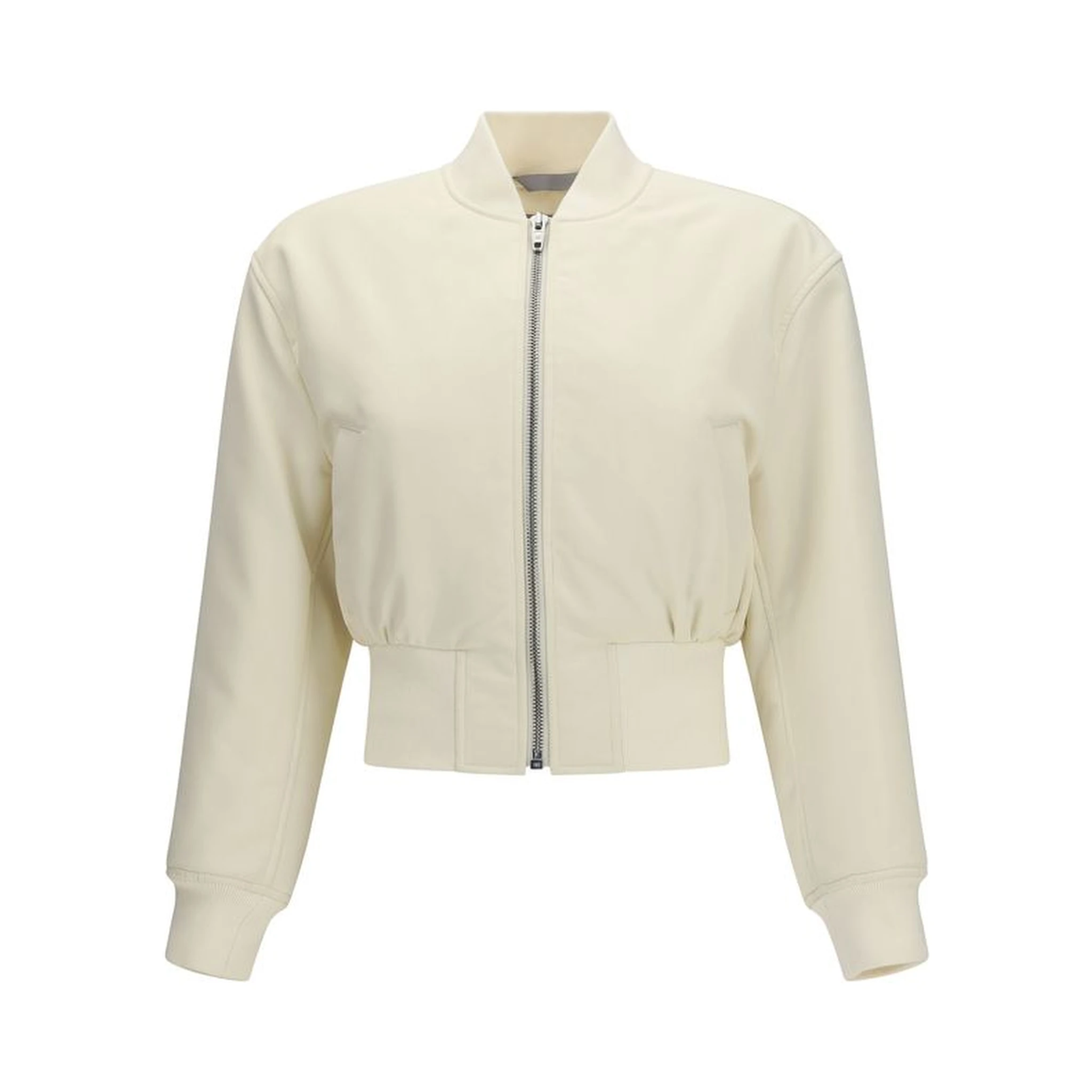 Beige Polyester Bomber