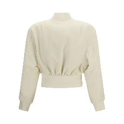 Beige Polyester Bomber