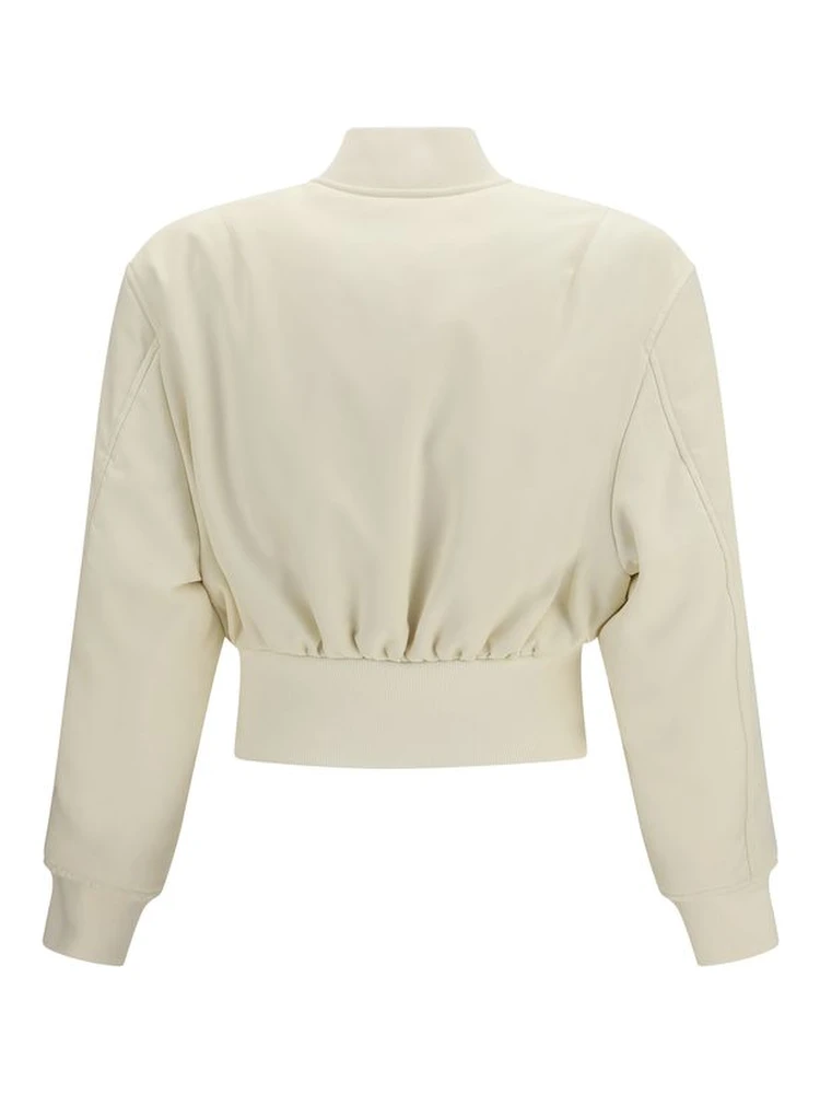 Beige Polyester Bomber alternative
