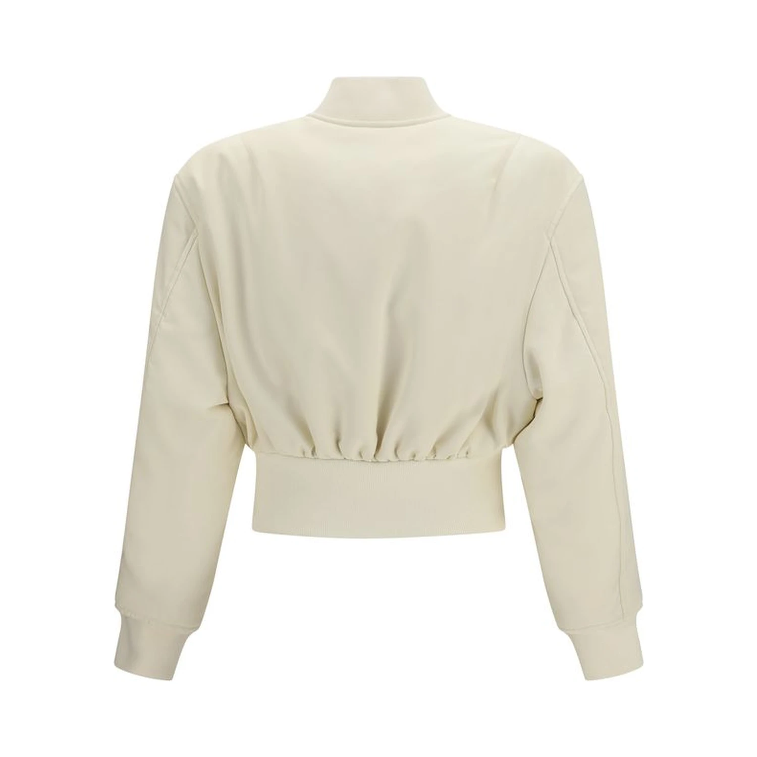 Beige Polyester Bomber
